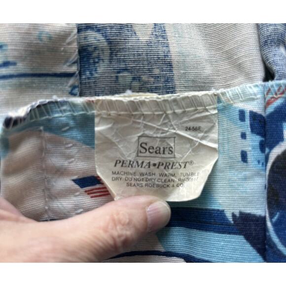 Columbia Space Shuttle NASA Sears 4 Pc Set 2 Drapes, Twin Flat Sheet, Valance - Picture 11 of 11